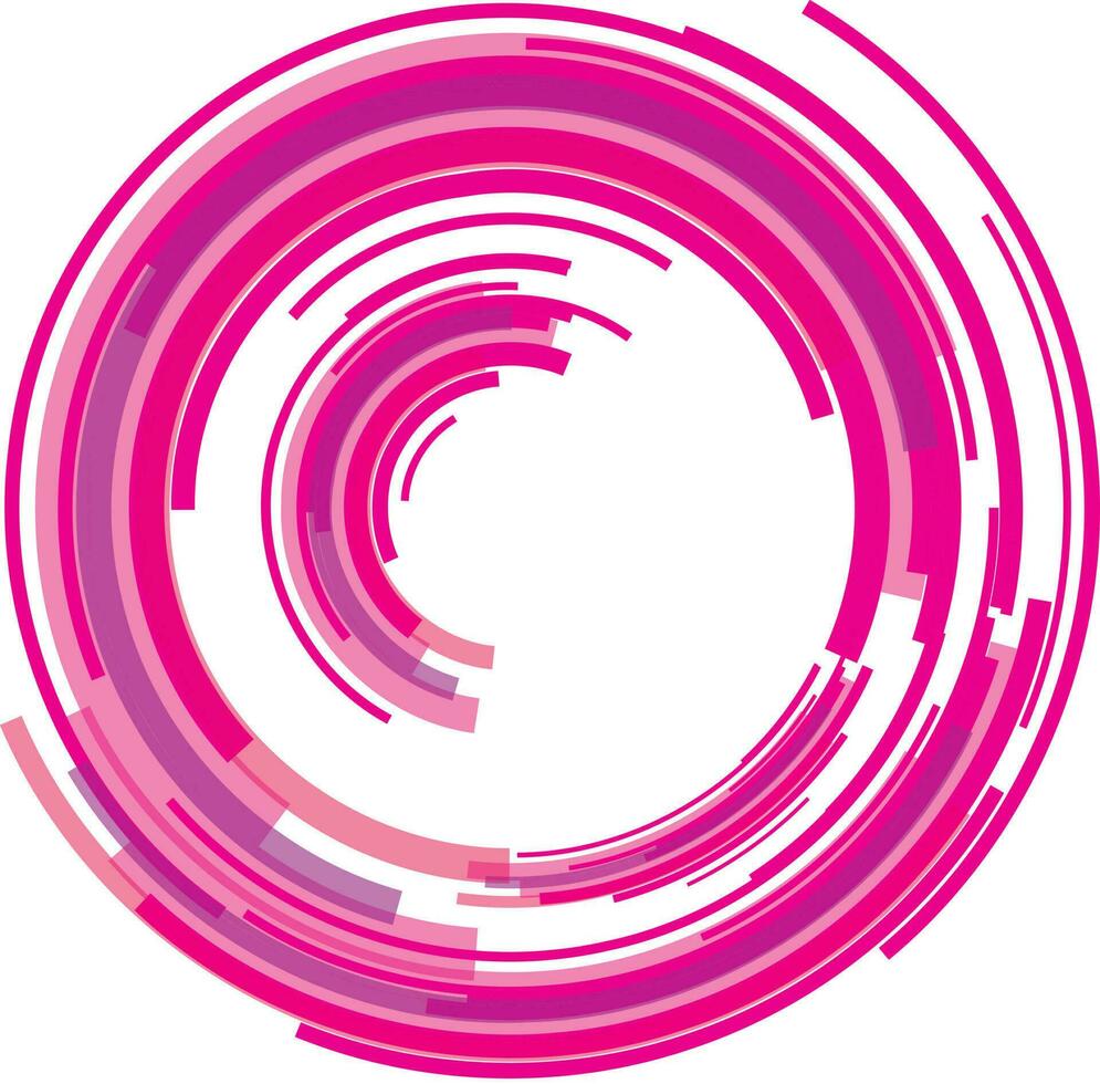 Pink Lines And Circles, Isolated Background. vector