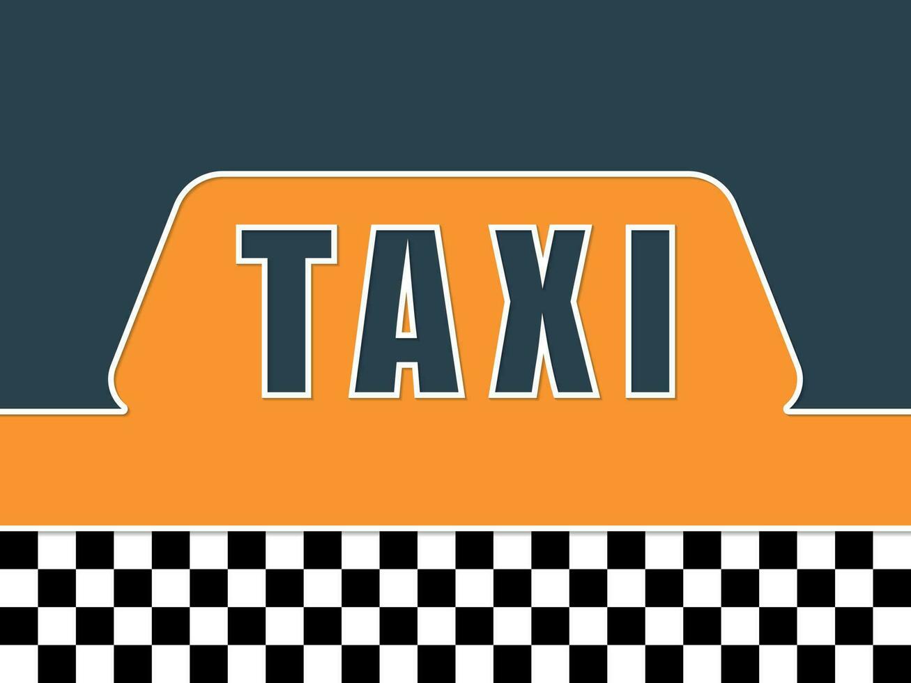 Background With Taxi Sign, Isolated Background. vector