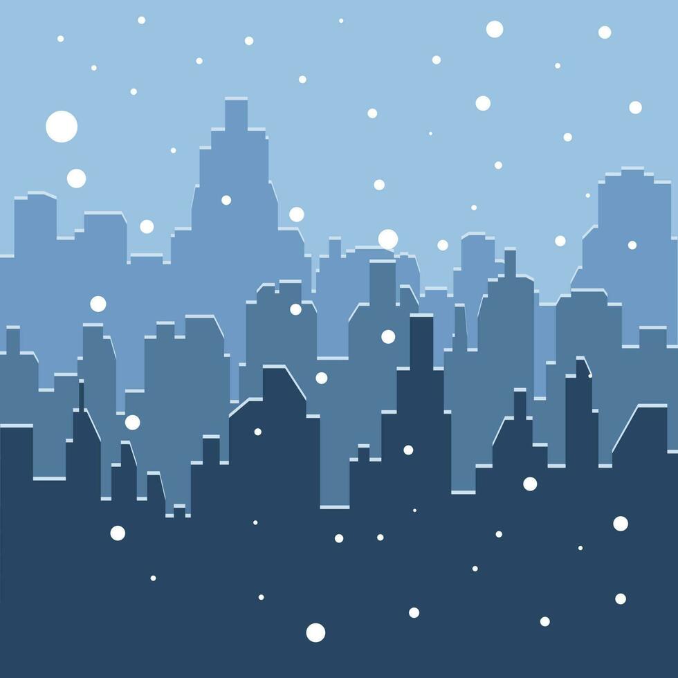 invierno en el ciudad, aislado antecedentes. vector