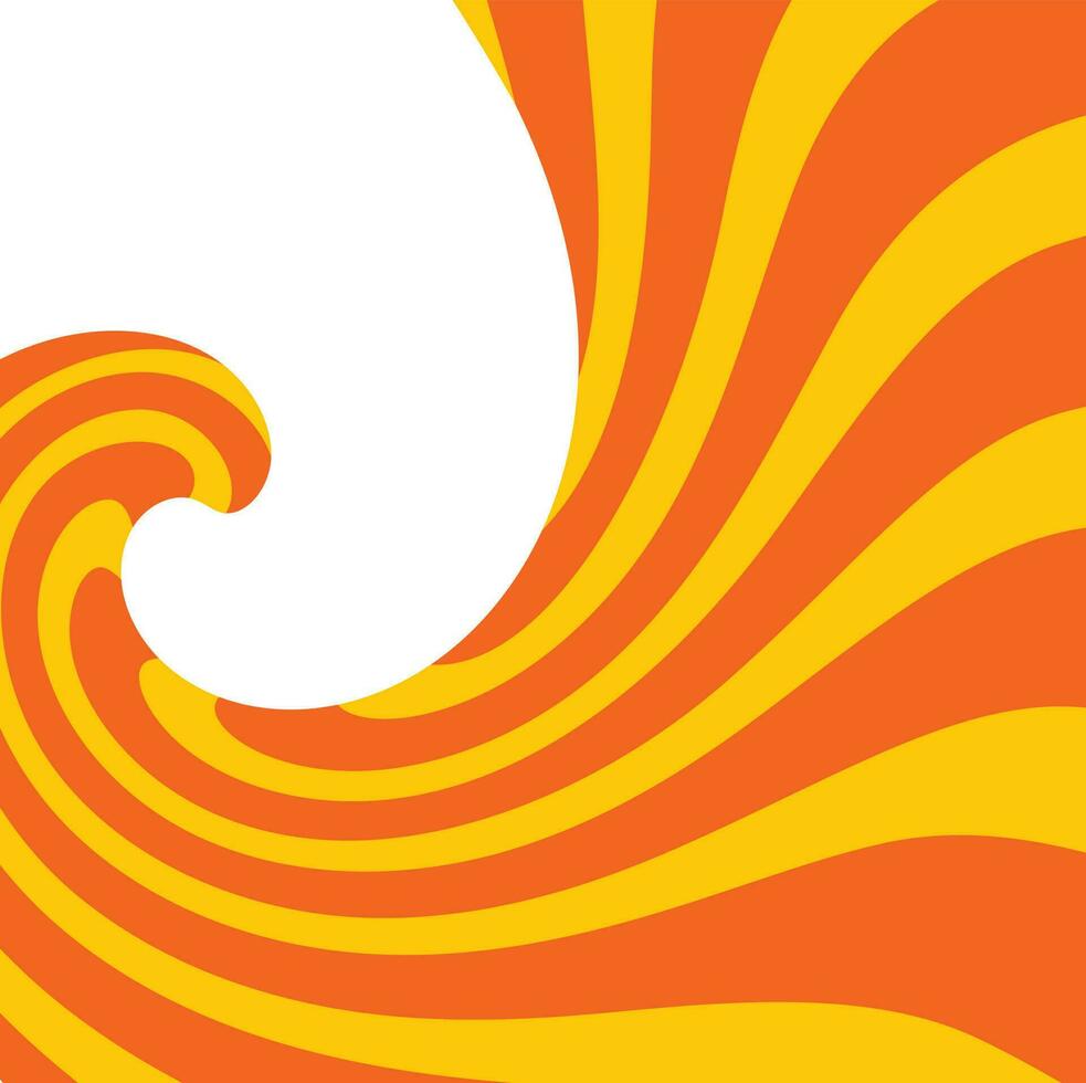 Swirling Stripes Vector Graphics, Isolated Background.