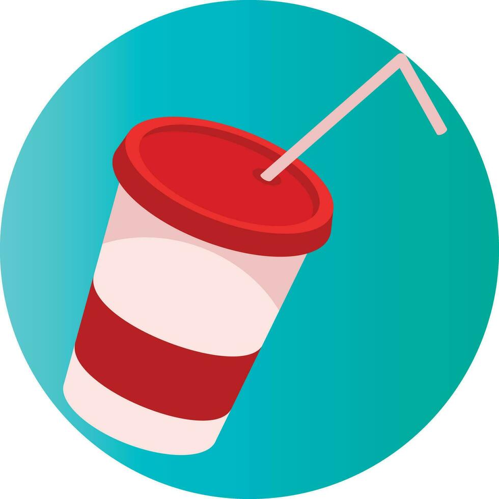 Takeaway Cup With A Straw, Isolated Background. vector