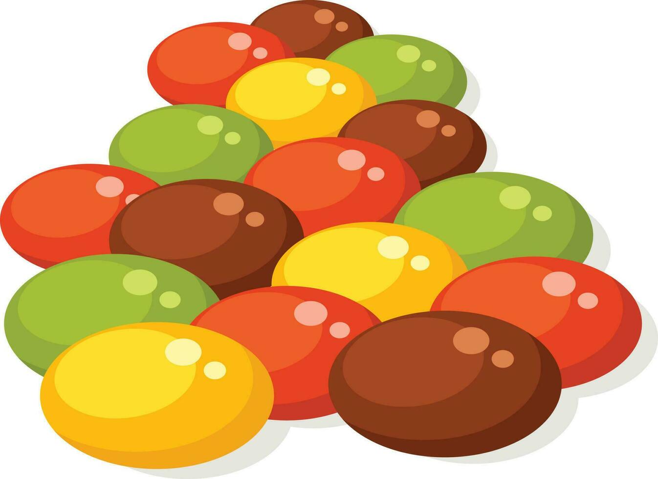 dulce caramelo acortar Arte gráficos, aislado antecedentes. vector