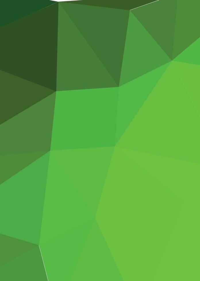 Green Low Poly Pattern, Isolated Background. vector
