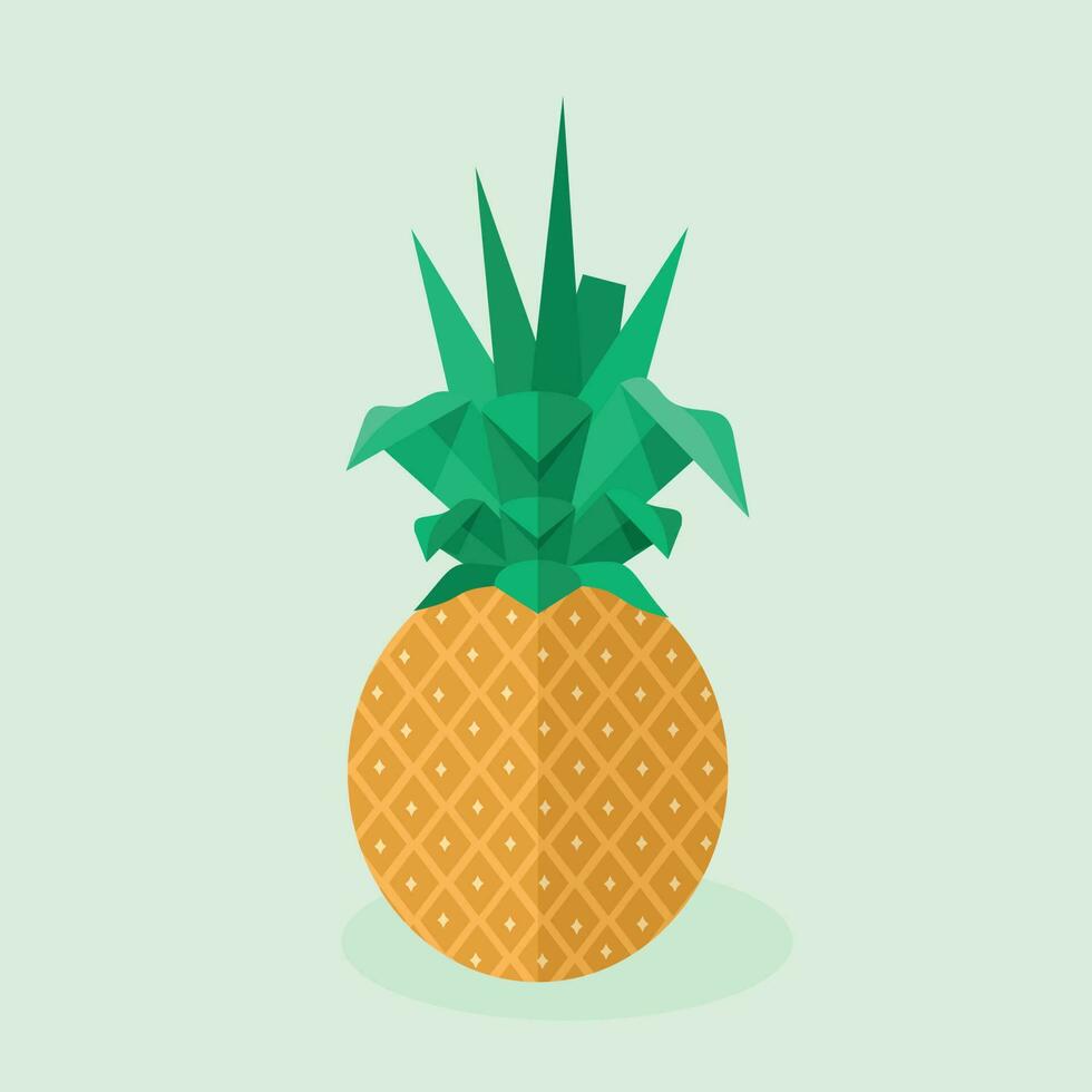 Pineapple Fruit Clip Art, Isolated Background. vector