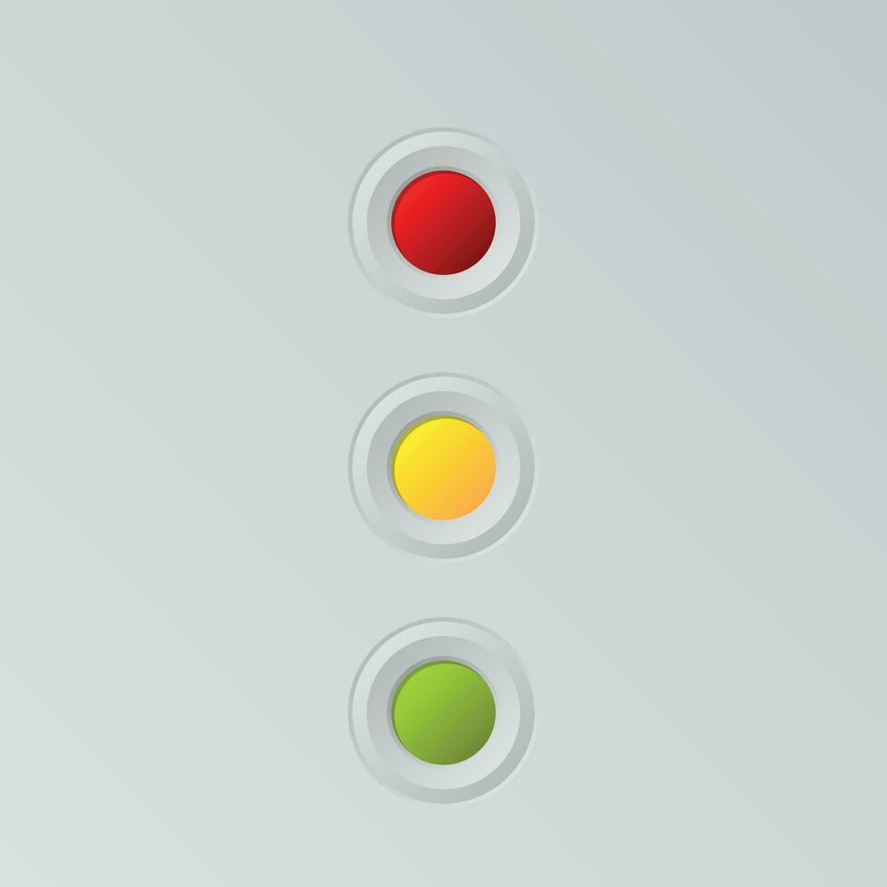 Traffic Lights Symbol Vector Image, Isolated Background.