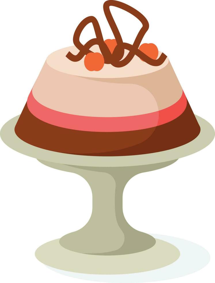 Dessert Cake, Isolated Background. vector