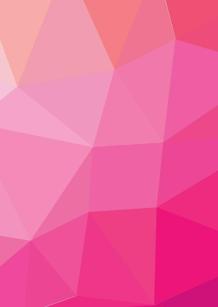 Low Poly Pink Pattern, Isolated Background. vector