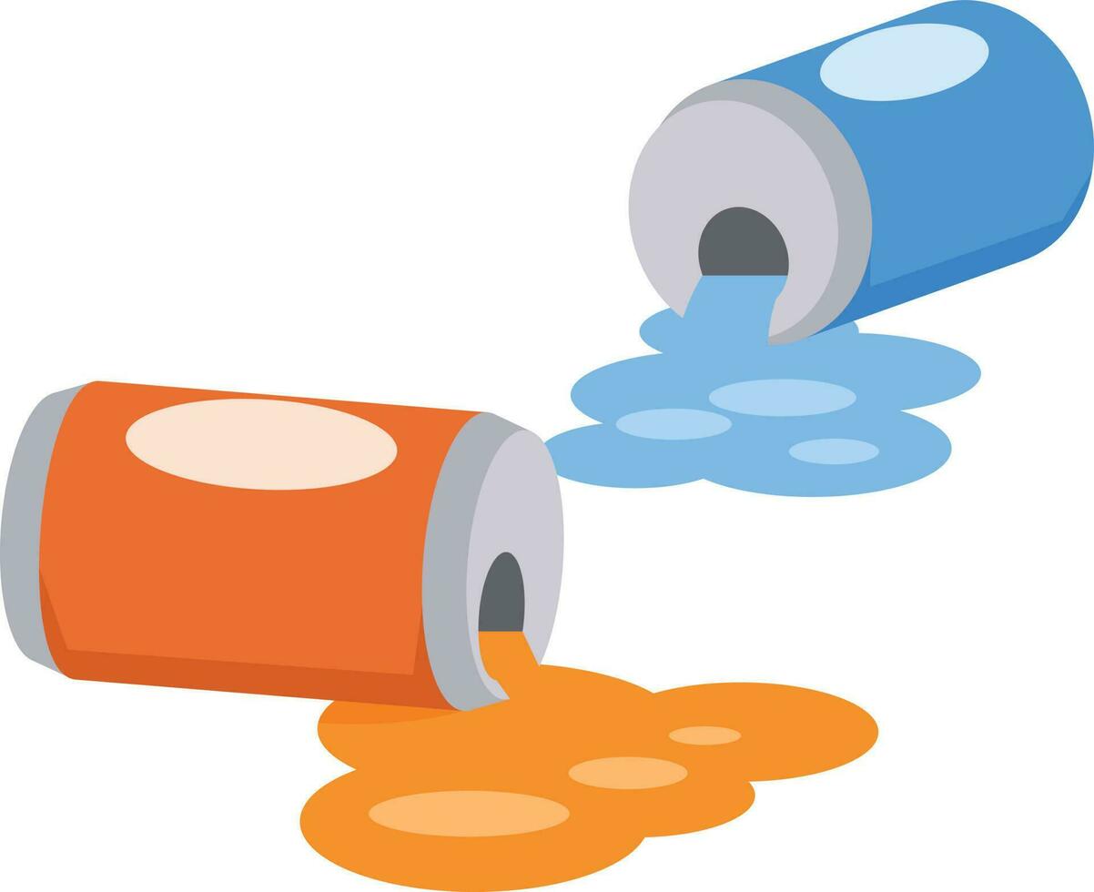 Spilled Soda Cans, Isolated Background. 24078075 Vector Art at Vecteezy