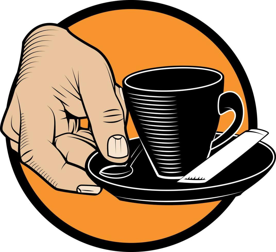 café taza y azúcar, aislado antecedentes. vector