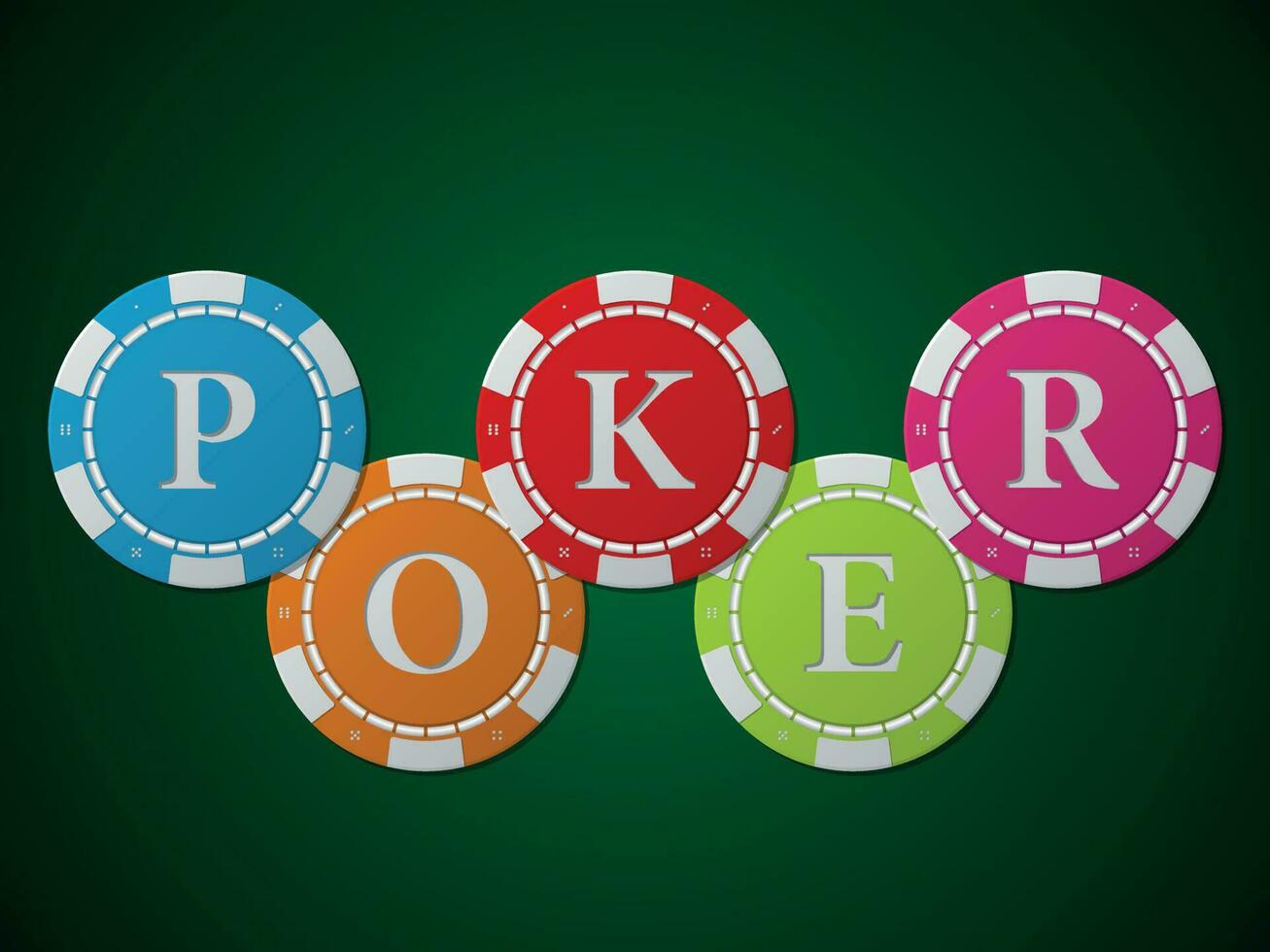 Casino Token Clip Art, Isolated Background. vector