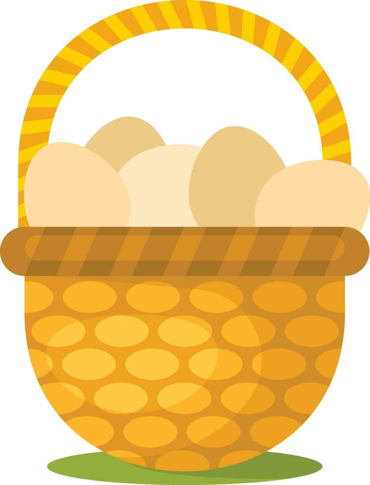 huevos en un cesta, aislado antecedentes. vector