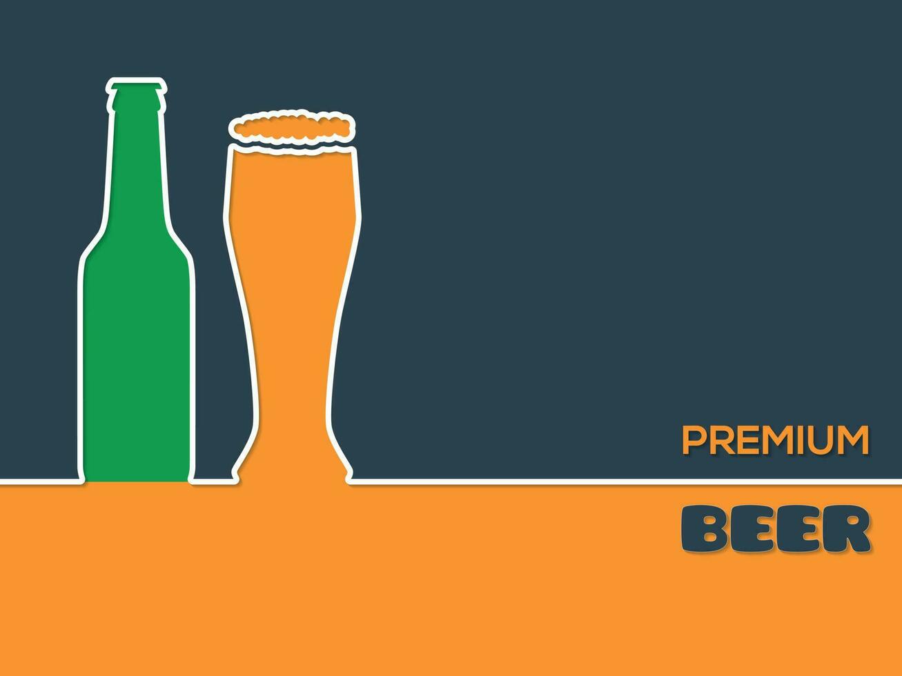 Premium Beer Vector Background, Isolated Background.