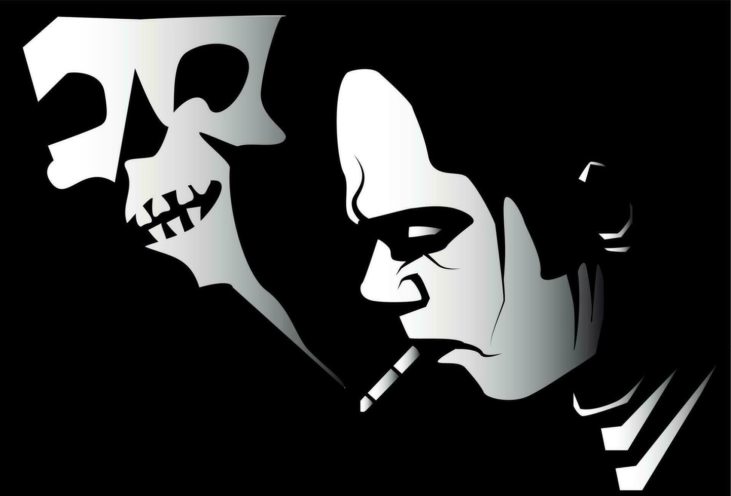 Smoking Kills, Isolated Background. vector