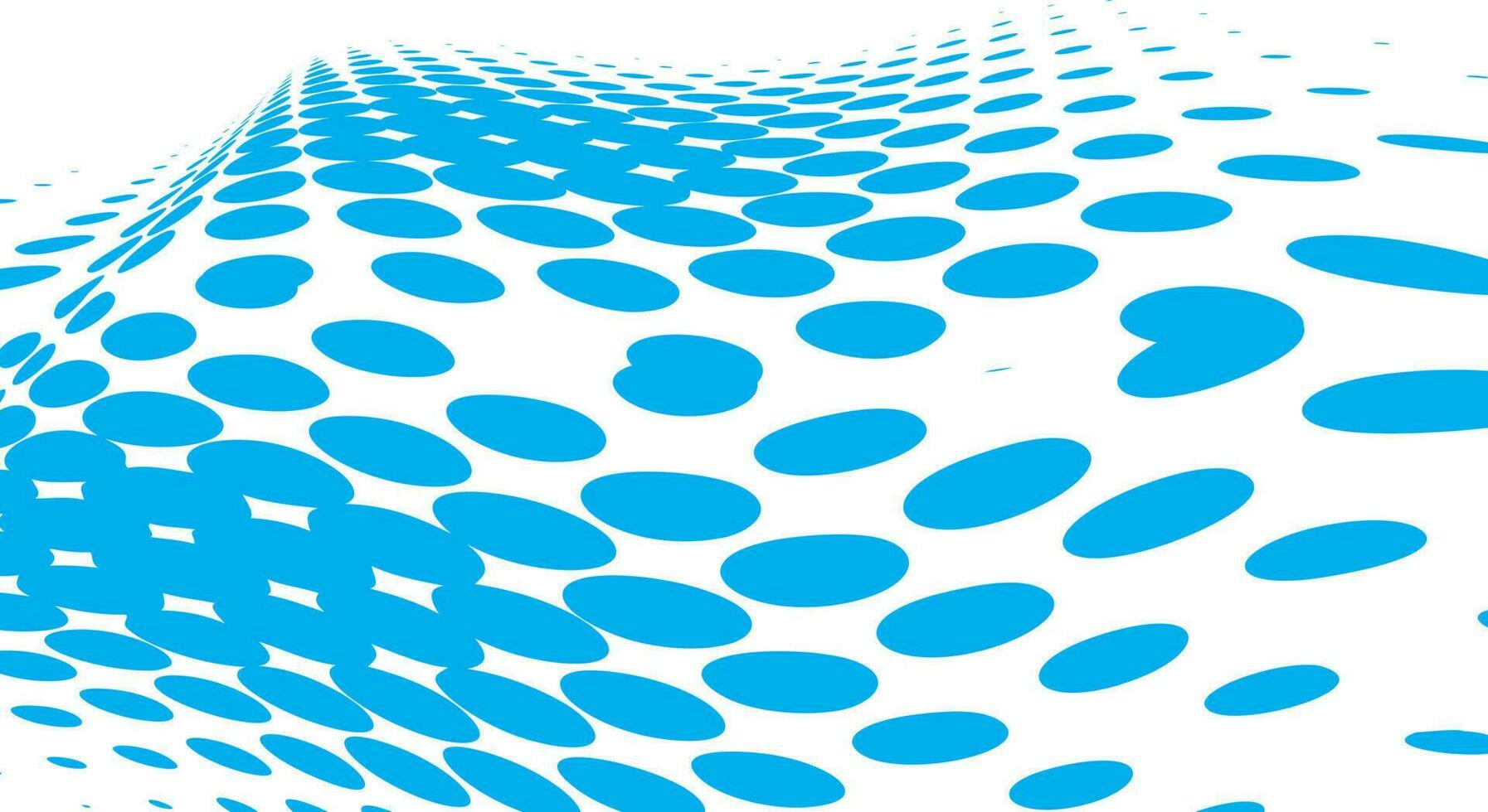 Blue Halftone Vector Image, Isolated Background.