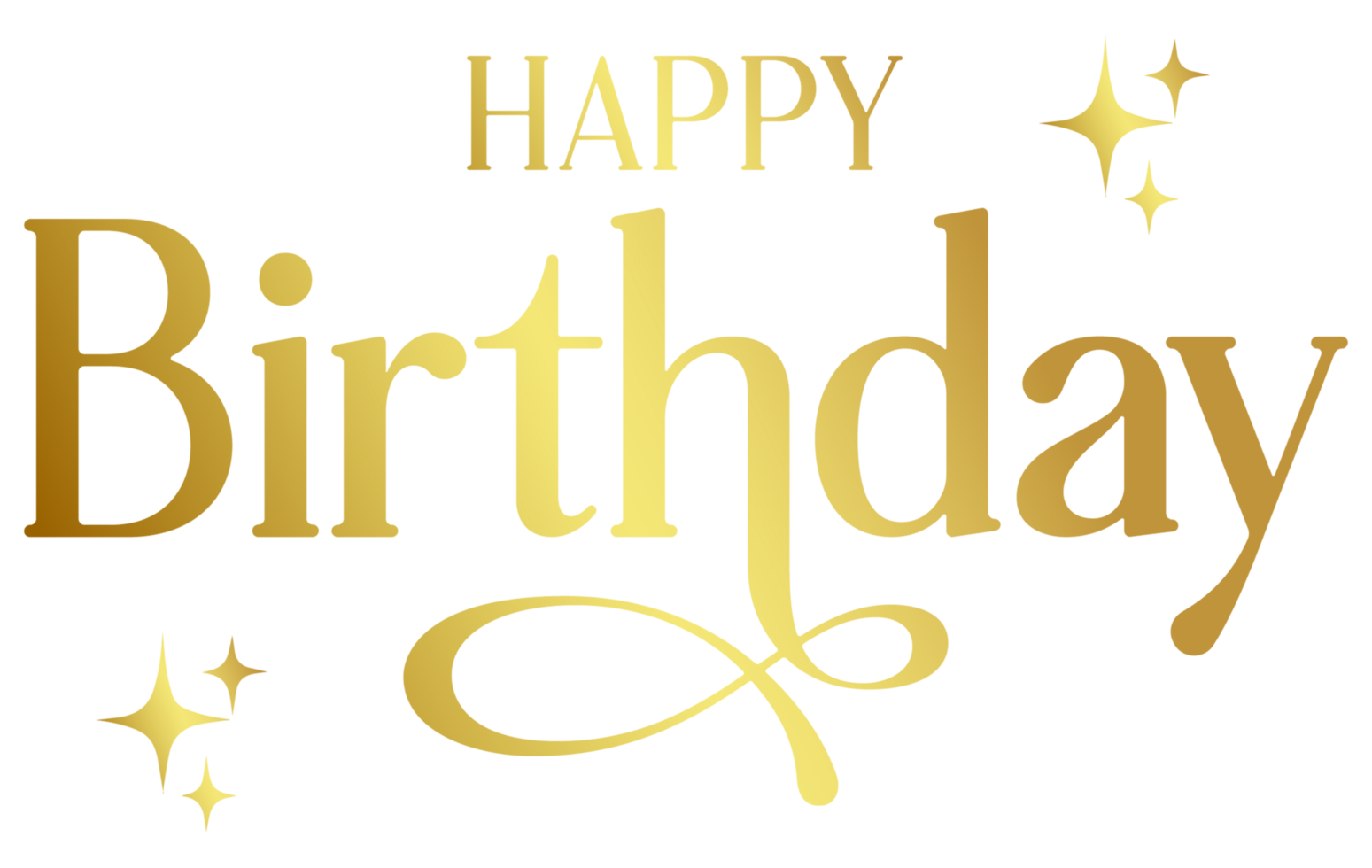 Happy Birthday typography png