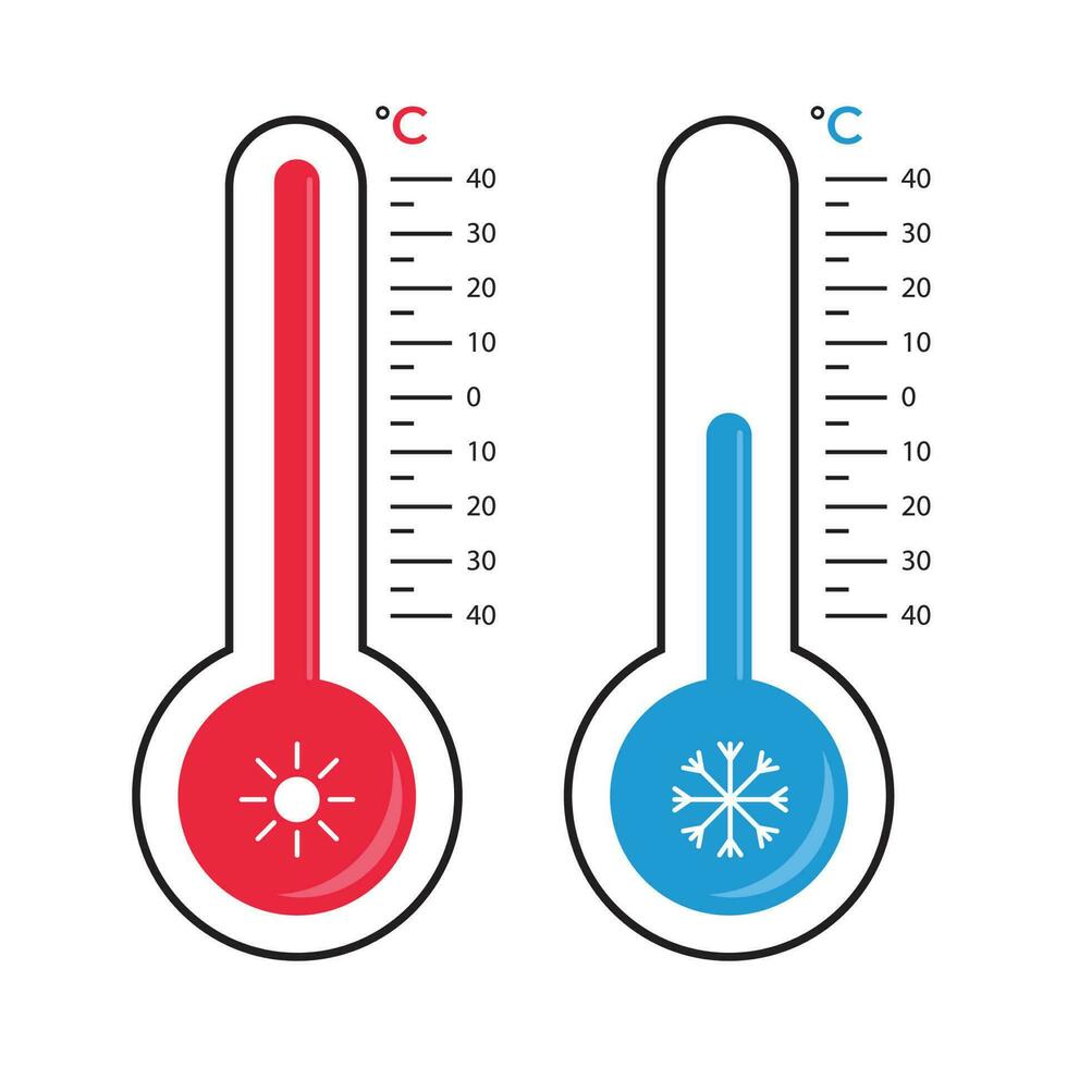 termómetros para utilizar en gráficos, web diseño. íconos de termómetros vector