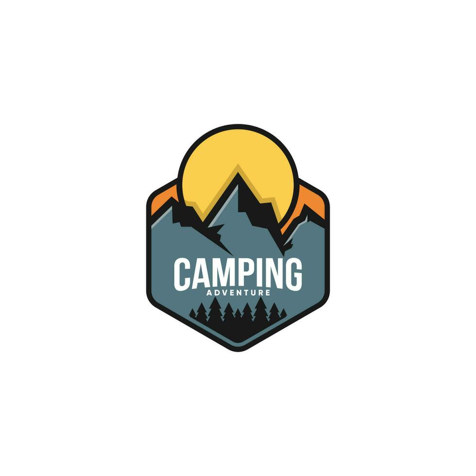 logotipo de aventura de campamento vector