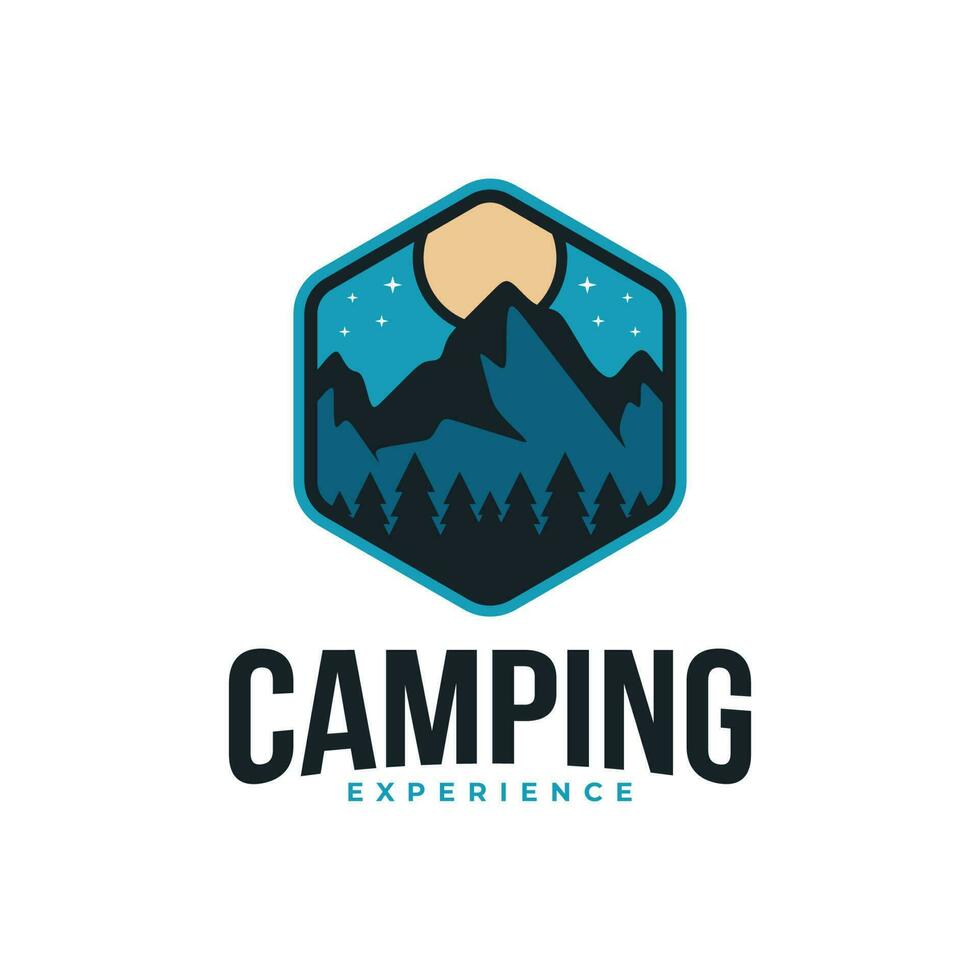 cámping experiencia logo vector