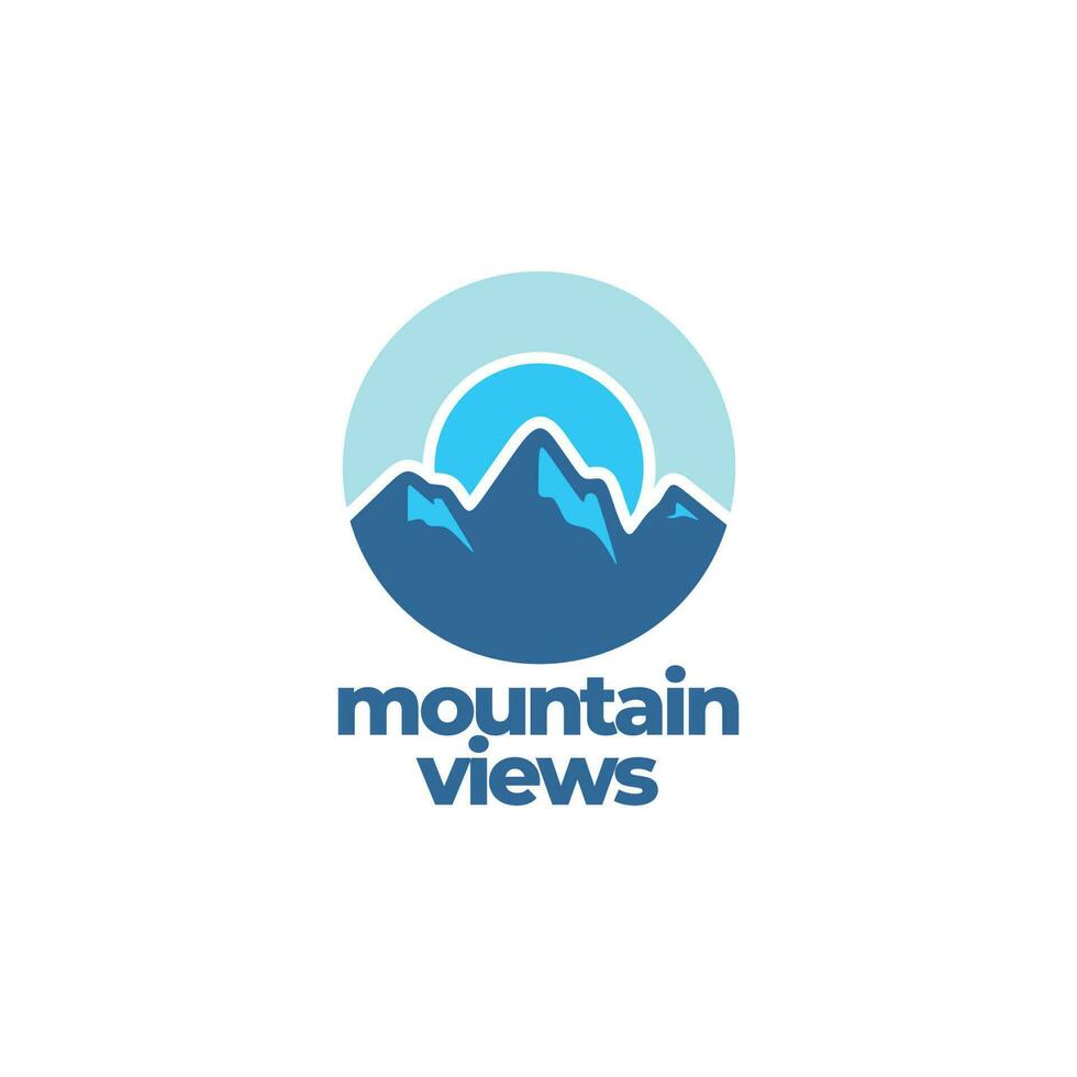 montaña puntos de vista logo vector