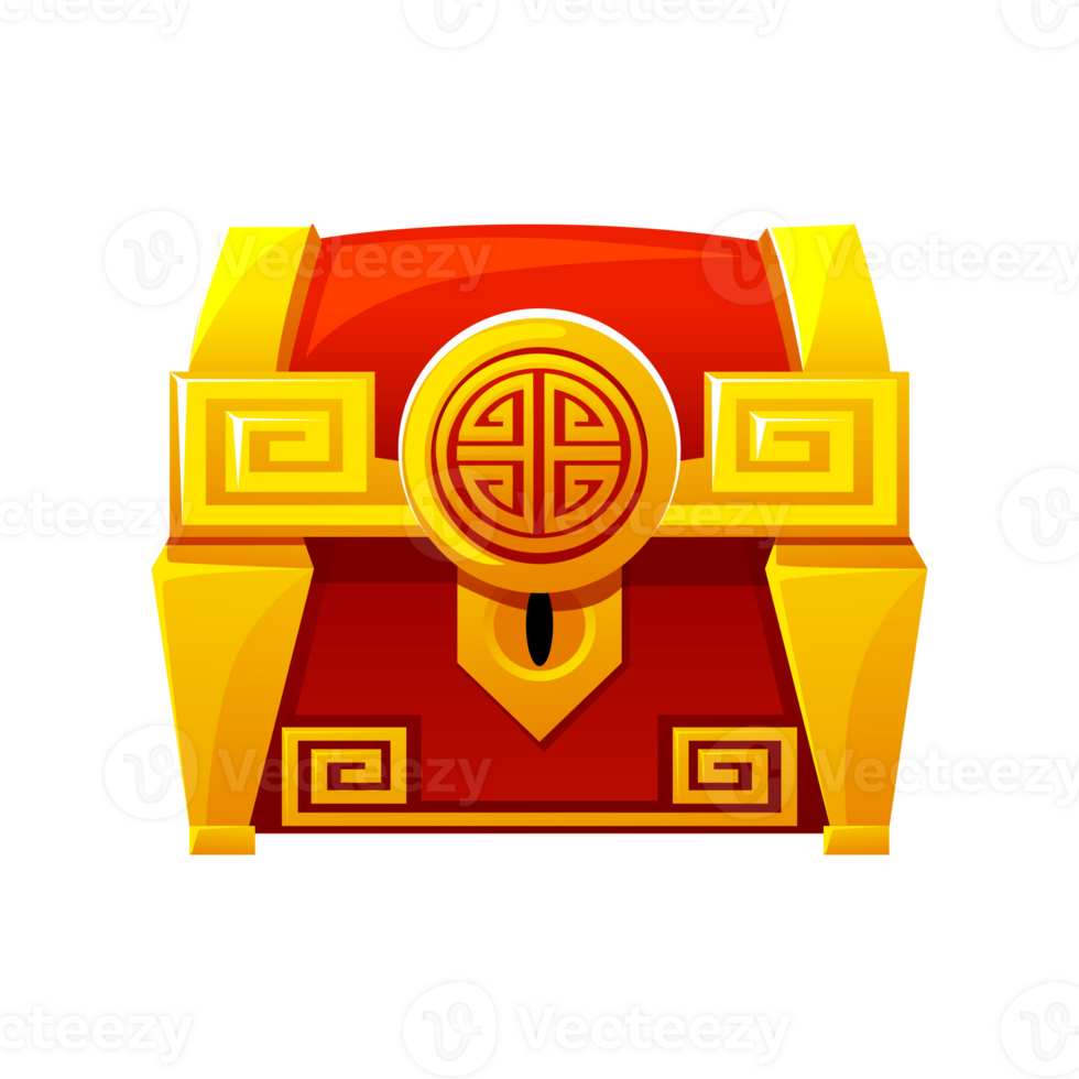 Chinese Treasure Chest For Game UI. png