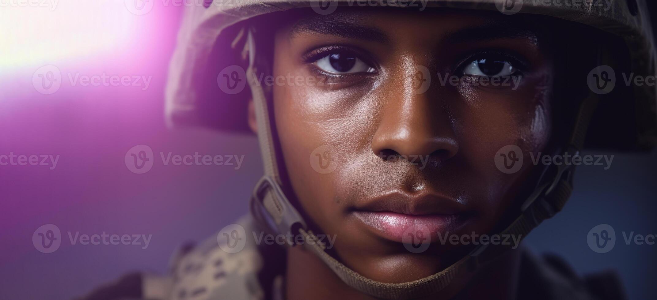 americano soldado retrato, nosotros bandera antecedentes. generativo ai foto