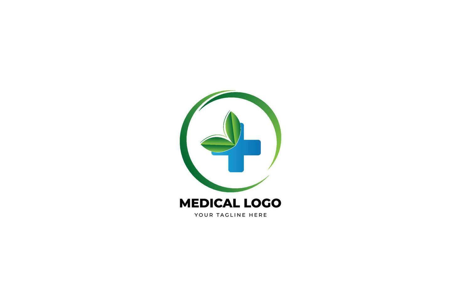 médico logo diseño ilustración vector