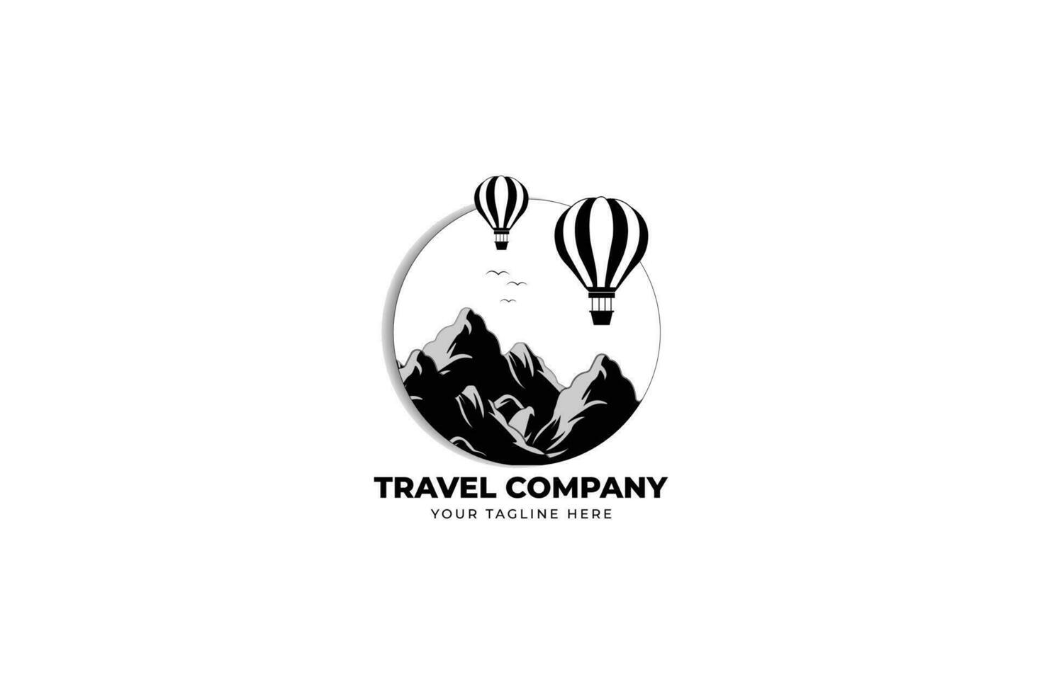 paragliding logo with text space for your slogan tag line, vector illustration