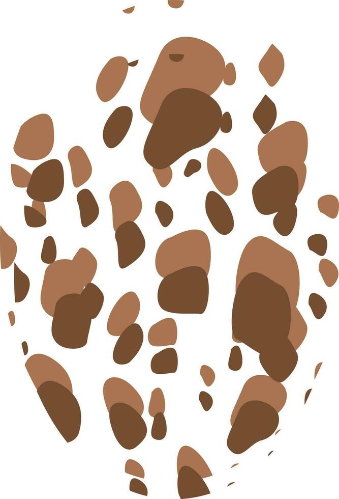 Abstract oval in brown color. vector