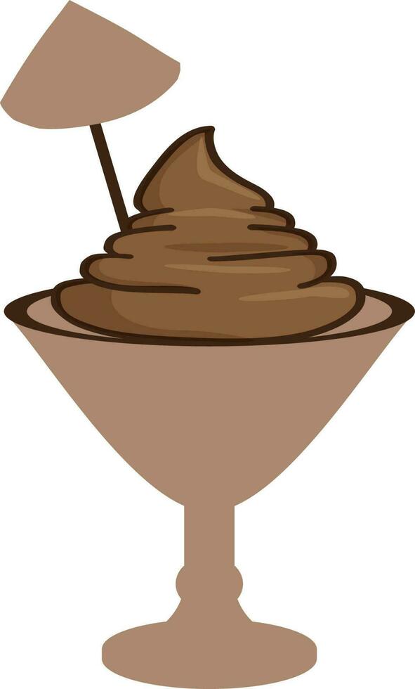 Cocktail with poop for decoration. vector