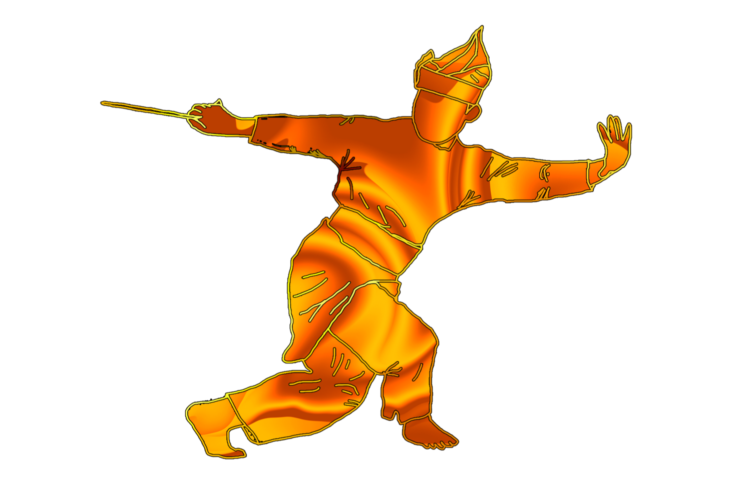 silat warrior movement with weapon had curve blade png