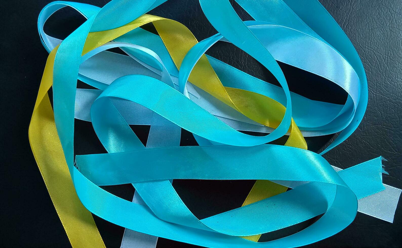 Abstract background of decorative ribbons. photo