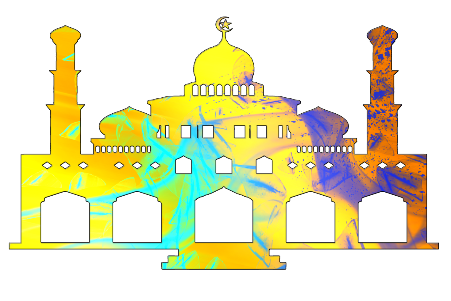 design shape and pattern color mosque png