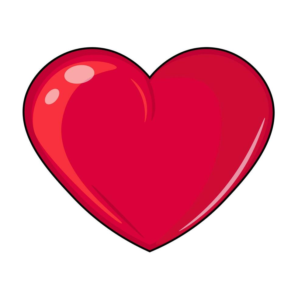 red heart isolated on white vector