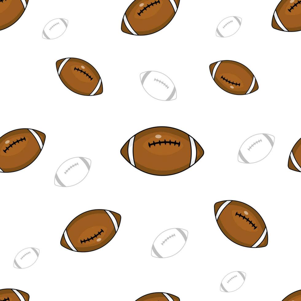 seamless pattern with american football vector