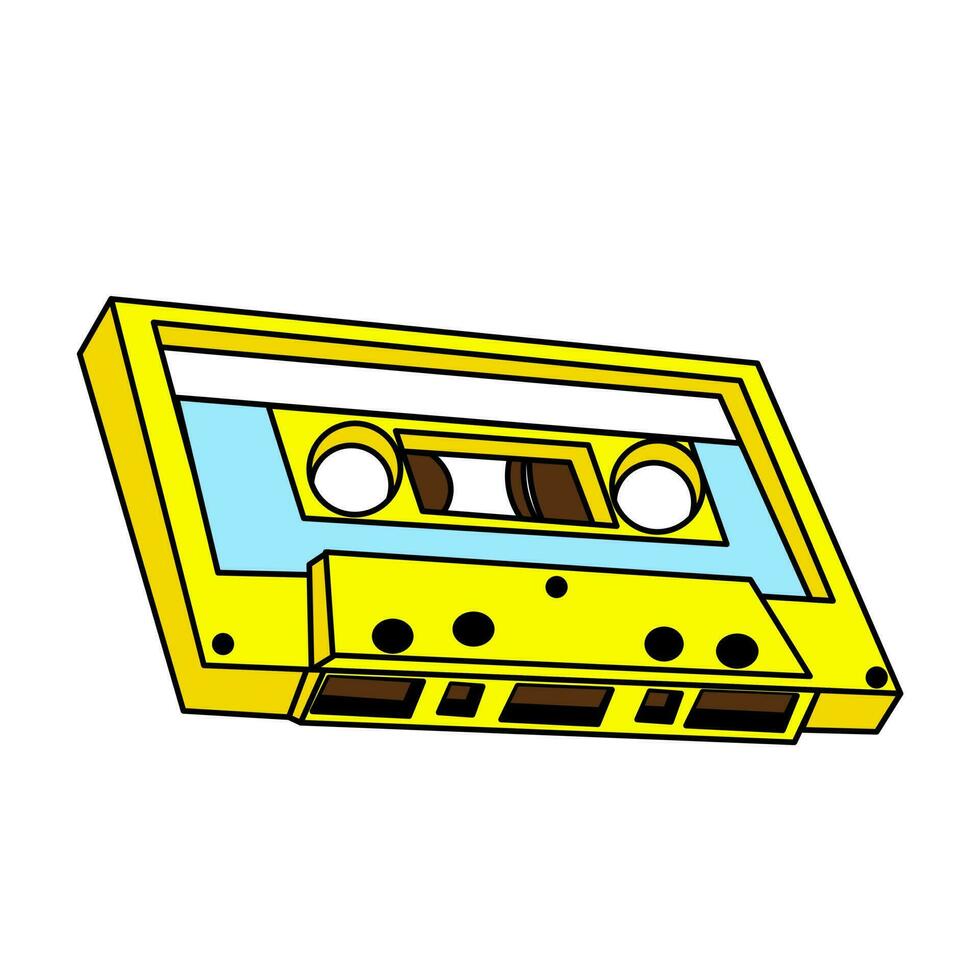 illustration of audio cassette tape vector