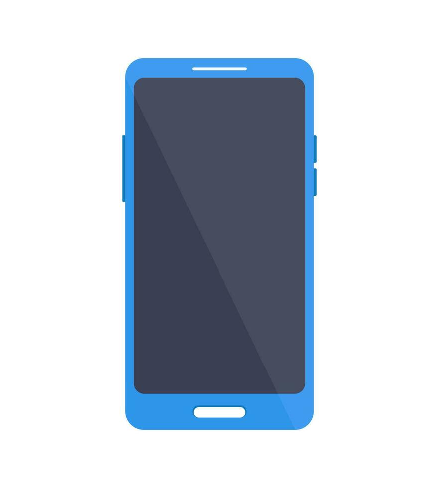 Flat Smartphone Cartoon Style Isolated Vector Illustration