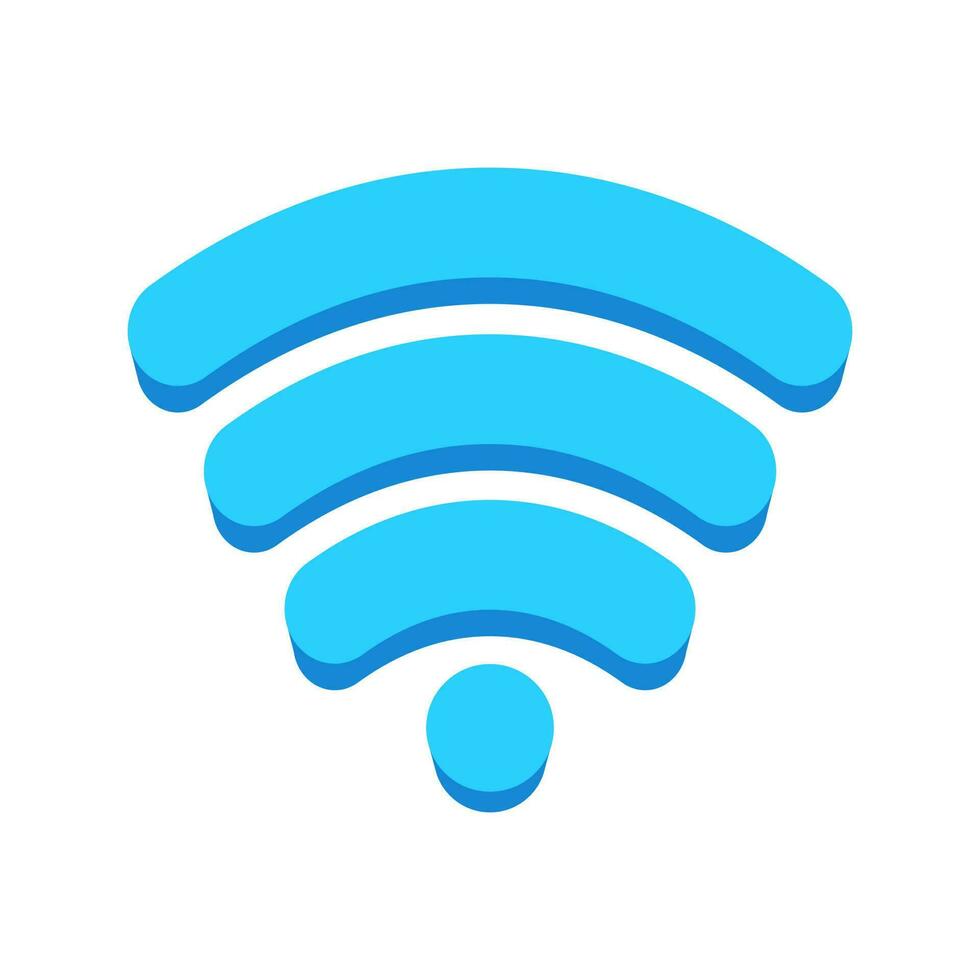 Modern WiFi Wireless Network Isolated Vector Icon Illustration