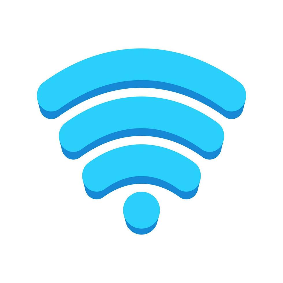 Modern WiFi Wireless Network Isolated Vector Icon Illustration