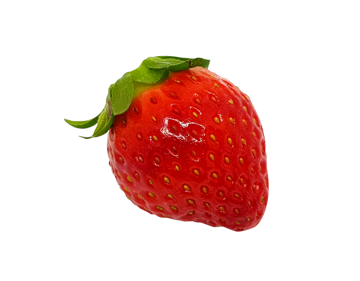 färsk jordgubb eller röd bär isolerat på transparent bakgrund med klippning väg eller göra urval. friska mat och stänga upp frukt. png med genomskinlighet