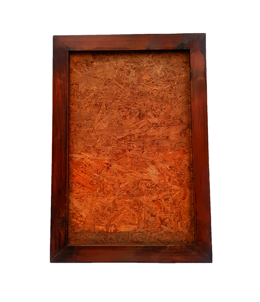 Brown wooden frame isolated on transparent background with clipping path or make selection. Mockup object and wood picture frame. png with transparency