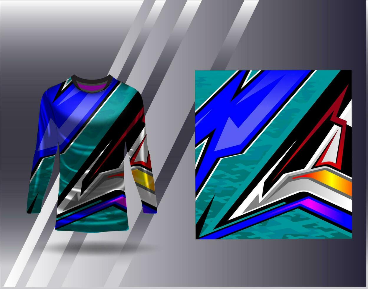 Sports jersey and tshirt template sports design for football racing gaming jersey vector