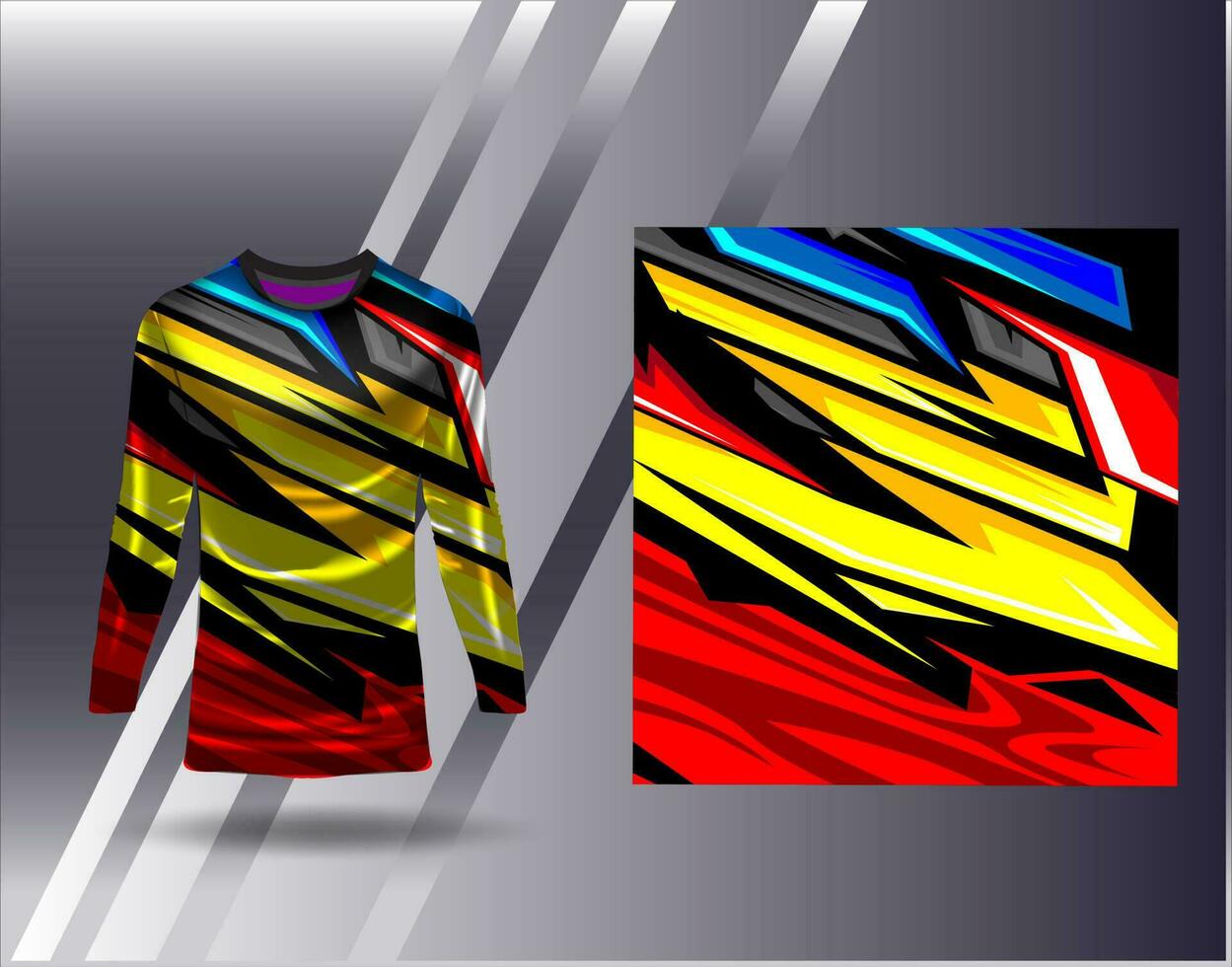 Sports jersey and tshirt template sports design for football racing gaming jersey vector