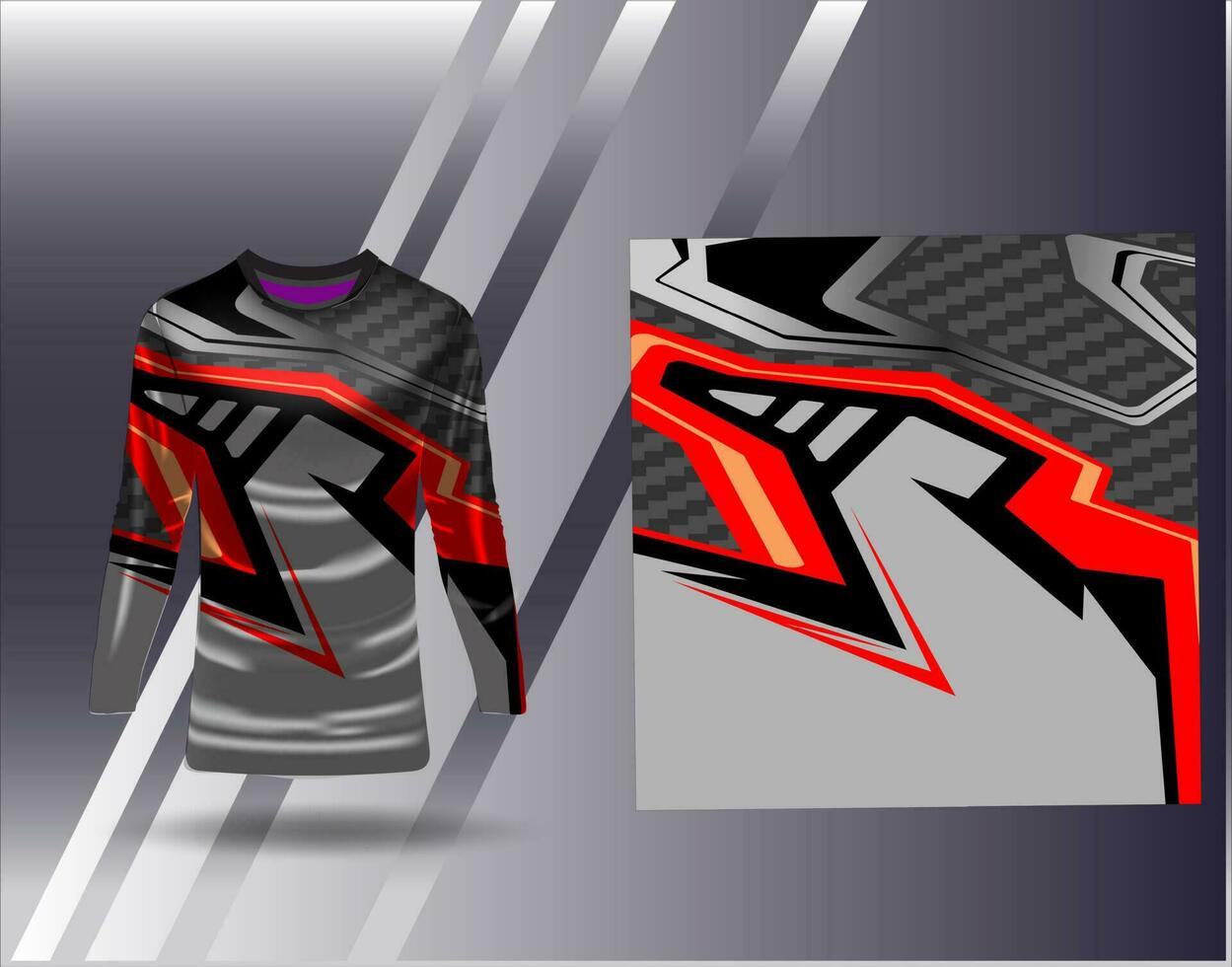 Sports jersey and tshirt template sports design for football racing gaming jersey vector