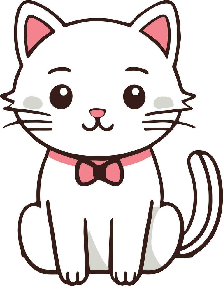 Pretty cat character design Royalty Free Vector Image