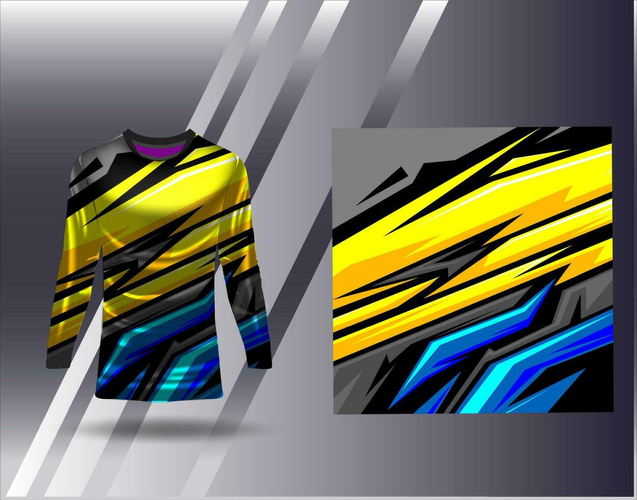 Sports jersey and tshirt template sports design for football racing gaming jersey vector