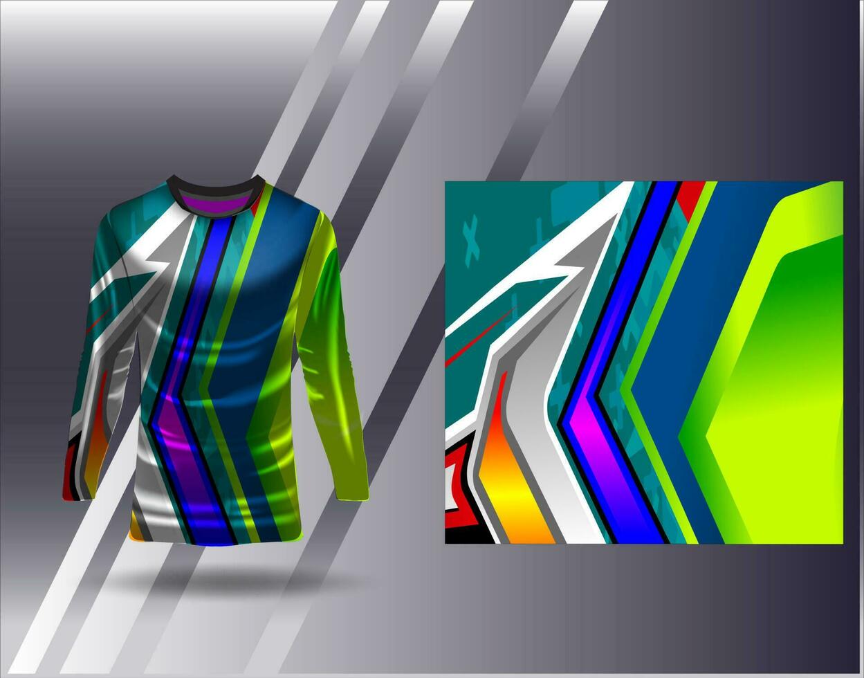 Sports jersey and tshirt template sports design for football racing gaming jersey vector