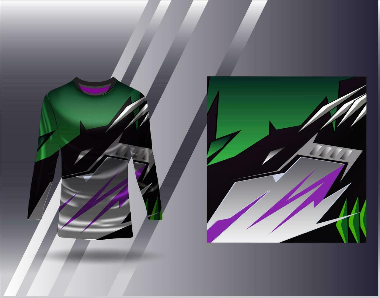 Sports jersey and tshirt template sports design for football racing gaming jersey vector