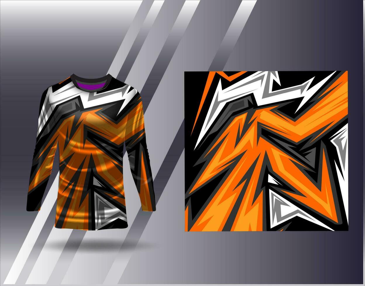 Sports jersey and tshirt template sports design for football racing gaming jersey vector