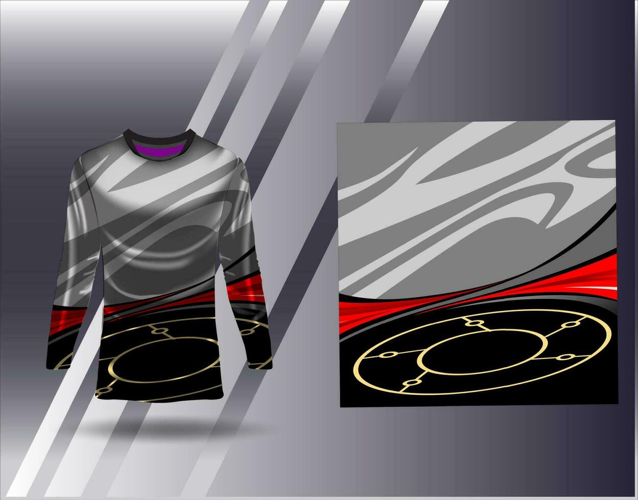 Sports jersey and tshirt template sports design for football racing gaming jersey vector