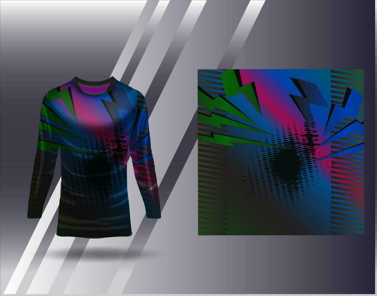 Sports jersey and tshirt template sports design for football racing gaming jersey vector